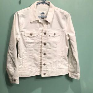 White jean jacket